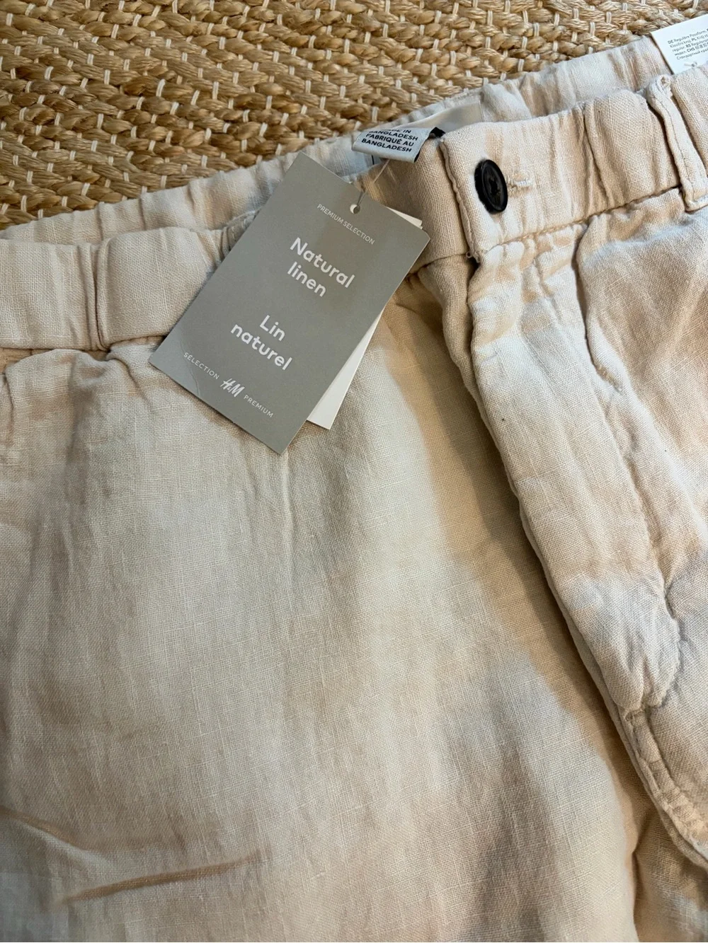 H&M Linen Blend Pants in Natural - NWT